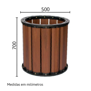 Cachepot em Madeira Plástica 500 x 700 mm