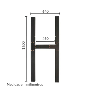 Suporte para Lixeira em Madeira Plástica